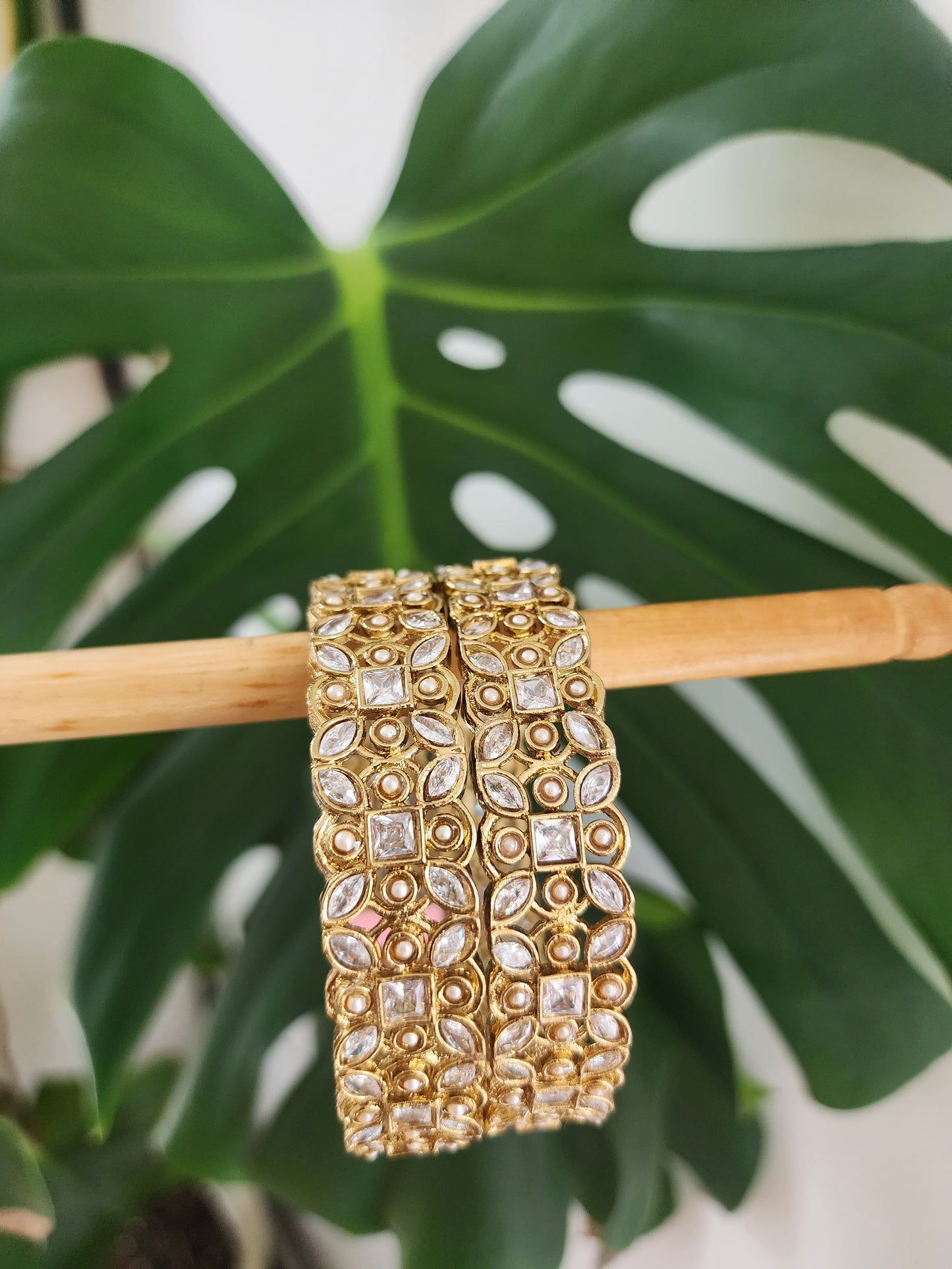 Polki Bangles (size 2.10)